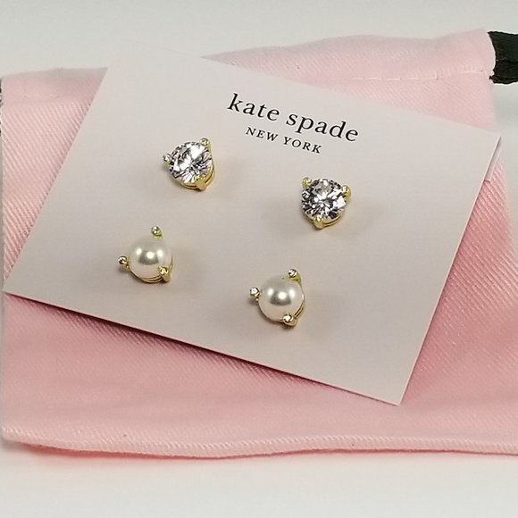 Kate Spade Rise & Shine Stud Earrings 2 Pairs - NEW